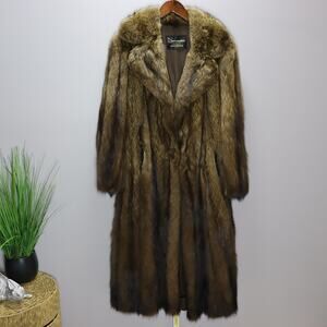 Galanos for Neustadter Vintage Fur Coat NM Model Provenance Sz‎ M